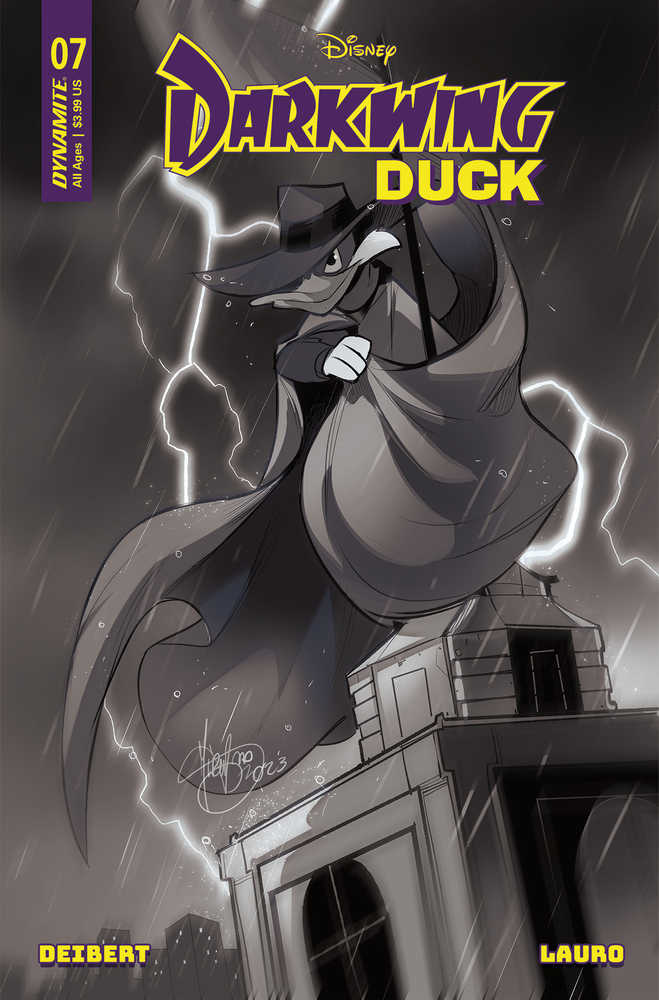 Darkwing Duck #7 Cover I 15 Copy Variant Edition Andolfo Black & White