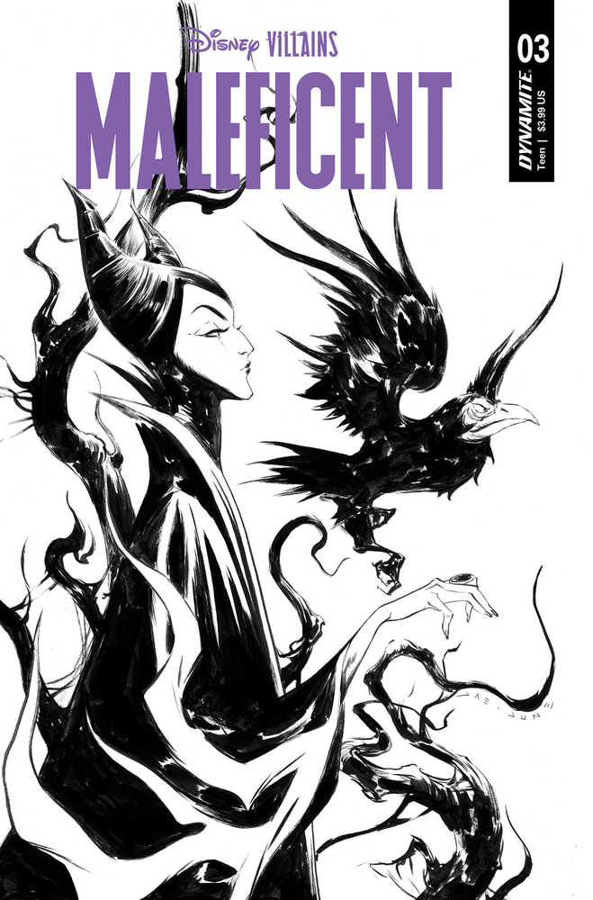 Disney Villains Maleficent #3 Cover G 10 Copy Variant Edition Jae Lee Black & White