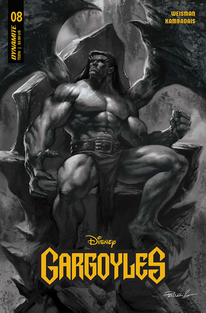 Gargoyles #8 Cover V 10 Copy Foc Variant Edition Parrillo Black & White