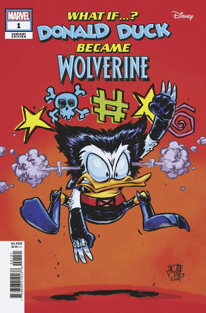 Marvel & Disney: What If...? Donald Duck Became Wolverine #1 Skottie Young Varia Nt