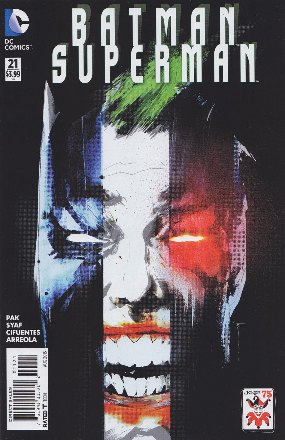 Batman / Superman #21B (Joker 75th Anniversary Cover)
